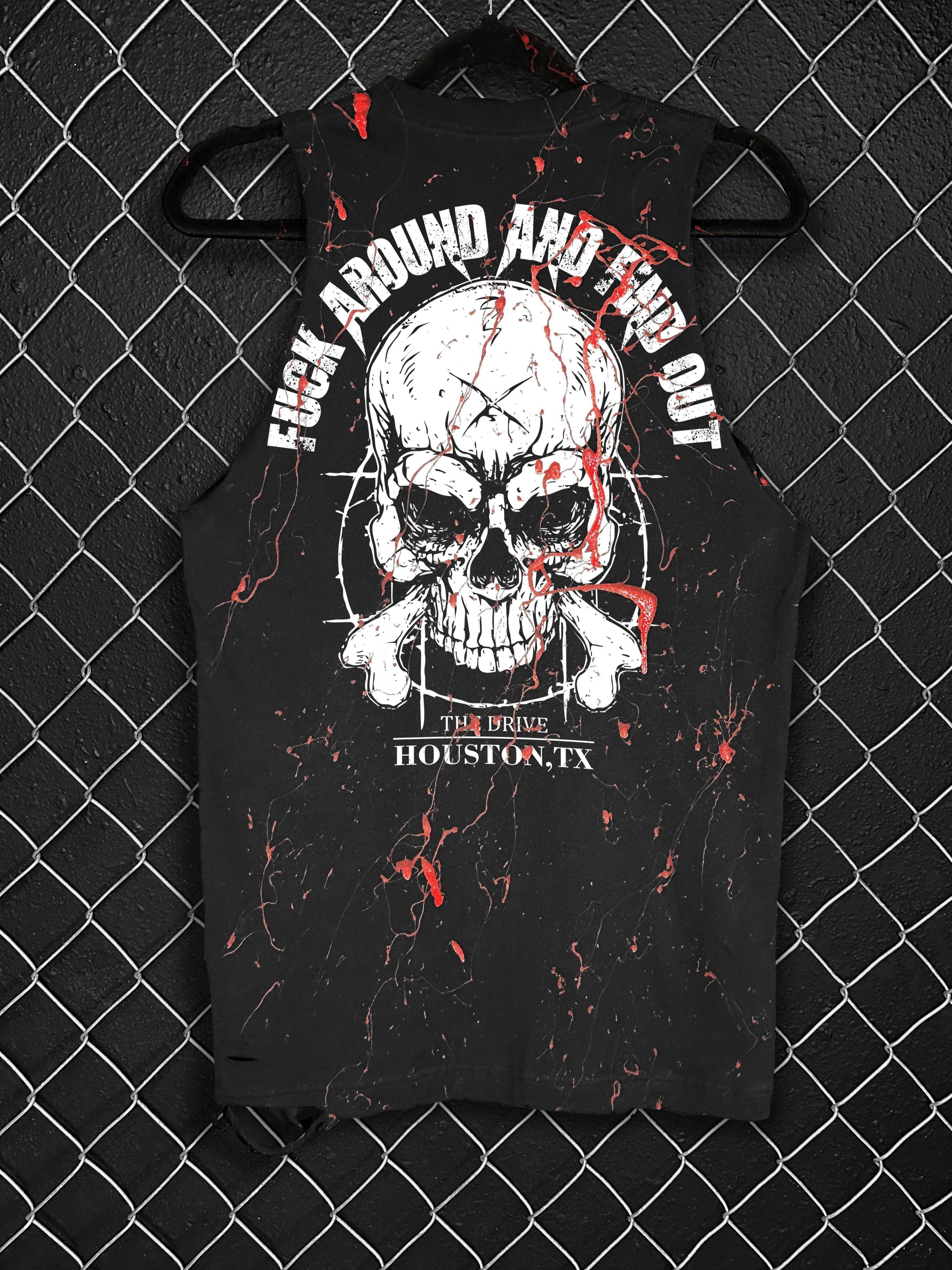 BLOOD FUCK AROUND TANK TOP - The Drive Clothing