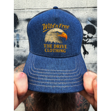 WILD N FREE DENIM CURVED BILL HAT