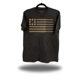 BULLET FLAG SAND VINTAGE TEE *PEPPER*