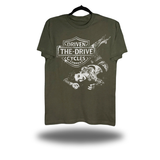 DRIVEN CYCLES MILITARY GREEN CLASSIC TEE