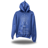 PRESSURE MAKES DIAMONDS ICE BLUE HOODIE