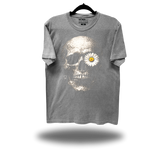 DAISY SKULL VINTAGE TEE *GREY*