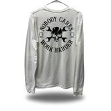NOBODY CARES WHITE LONG SLEEVE TEE