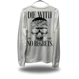 NO REGRETS WHITE LONG SLEEVE TEE