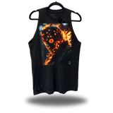 JASON BURNING ROAD RASH BLACK TANK TOP