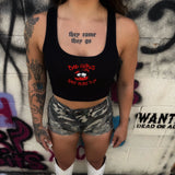 BAD GIRLS HAVE MORE FUN RIB CROP TANK