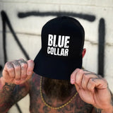 BLUE COLLAR FLAT BILL BLACK HAT