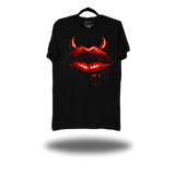DEVIL LIPS BLACK CLASSIC TEE