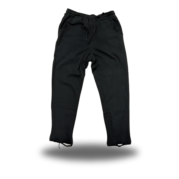Road Rash Black Open-Bottom Sweatpants