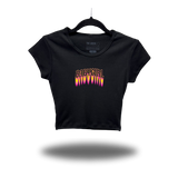BABYGIRL CAP SLEEVE BABY RIB CROP TOP