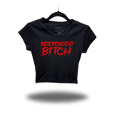 INDEPENDENT BITCH CAP SLEEVE BABY RIB CROP TOP