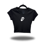BAD TASTE SLEEVE BABY RIB CROP TOP