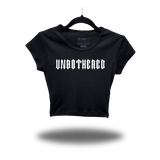 UNBOTHERED CAP SLEEVE BABY RIB CROP TOP