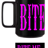 BITE ME BLACK COFFEE MUG