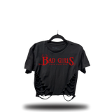BAD GIRLS ROAD RASH FRONT SLASH CROP TOP
