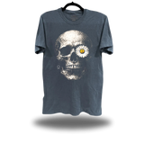 DAISY SKULL VINTAGE TEE *BLUE JEAN*