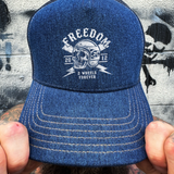 2 WHEELS DENIM CURVED BILL HAT