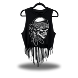 NATIVE OG WESTERN FRINGE CROP TANK TOP