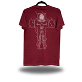 PRAYING CROSS MAROON CLASSIC TEE