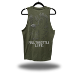 FULL THROTTLE CLASSIC MILITARY GREEN TANK TOP