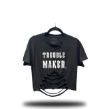 TROUBLE MAKER ROAD RASH BELLY CROP TOP