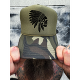 APACHE FOAM CURVED BILL GREEN CAMO HAT