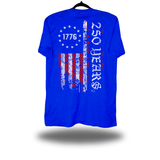 250 YEARS STRONG ROYAL BLUE CLASSIC TEE