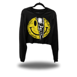 EVIL SMILE CROP LONG SLEEVE TEE
