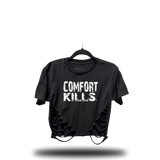 COMFORT KILLS ROAD RASH FRONT SLASH CROP TOP