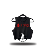 BAD GIRLS ROAD RASH MID SPINE CROP TOP