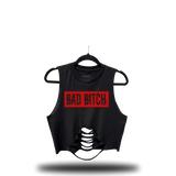 BAD BITCH ROAD RASH MID SPINE CROP TOP