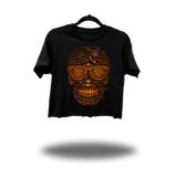 TRIPPY SNAKE SKULL CROP TOP