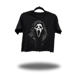 GHOSTFACE BLACK CROP TOP