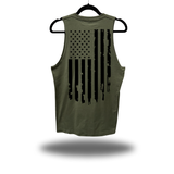 FAFO USA BLACK FLAG CLASSIC MILITARY GREEN TANK TOP
