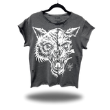 LONE WOLF FADED BLACK OVERSIZED MUSCLE TEE