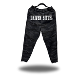 DRIVEN BITCH FRONT BLACK CAMO JOGGER