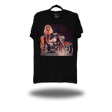 RETRO BIKER BABE BLACK CLASSIC TEE