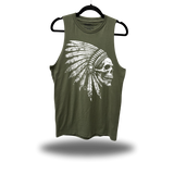 BONE CHIEF MILITARY GREEN CLASSIC TANK TOP