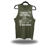 TWO WHEELS MILITARY GREEN CLASSIC TANK TOP