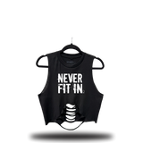 NEVER FIT IN ROAD RASH MID SPINE CROP TOP
