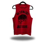 JUST DRIVE ROAD RASH RED TANK TOP