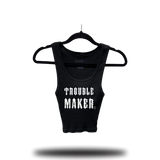 TROUBLE MAKER RIB CROP TANK