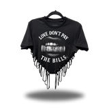 LOVE DON'T PAY ROAD RASH V CUT HEART CROP TOP