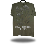 FULL THROTTLE MILITARY GREEN CLASSIC TEE