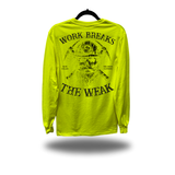 WORK BREAKS SAFETY GREEN LONG SLEEVE TEE