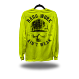 WORK HARD SAFETY GREEN LONG SLEEVE TEE