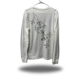 BARBWIRE CROSS WHITE LONG SLEEVE TEE