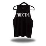 LET 'EM HATE BLACK STRINGER TANK TOP