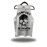 COMFORT ROAD RASH WHITE TANK TOP