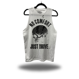 JUST DRIVE ROAD RASH WHITE TANK TOP